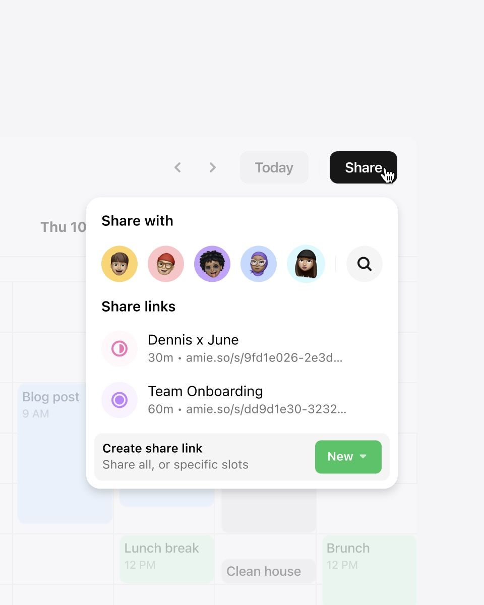 Share your availability